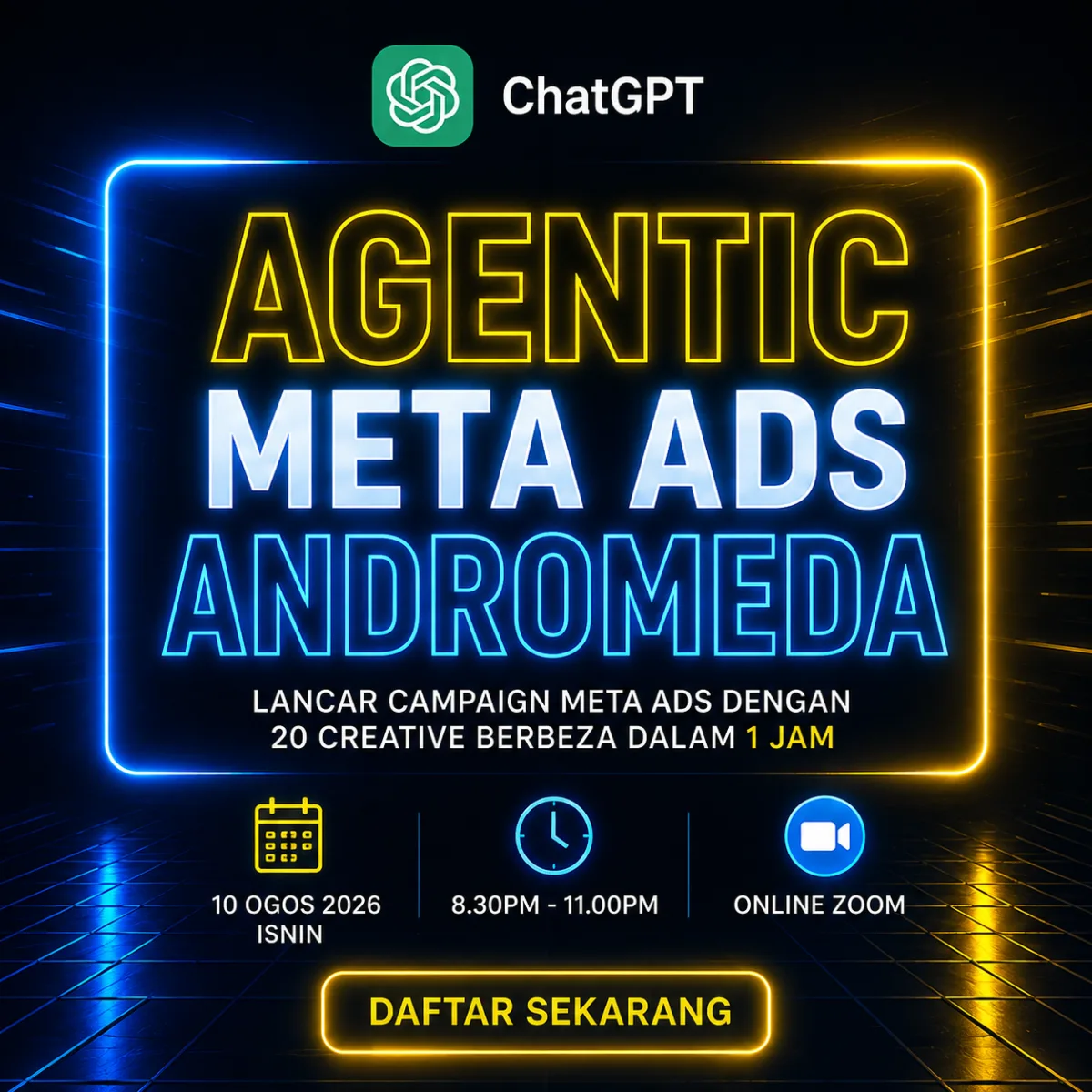 Agentic Meta Ads Andromeda - Lancar campaign dengan 20 creative berbeza dalam 1 Jam
