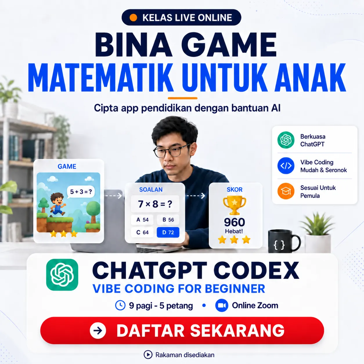 2. Game matematik untuk anak-anak - sebagai app (PWA) (jam kedua)