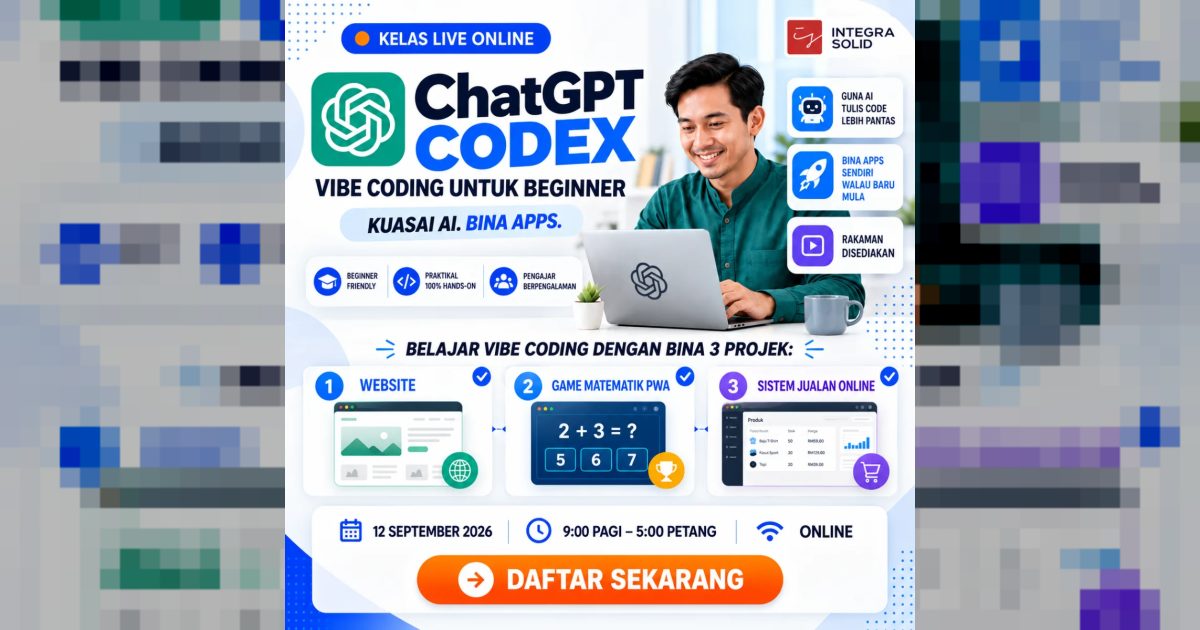 ChatGPT Codex Vibe Coding Untuk Beginner - Second Edition - Dari website sehingga aplikasi web pertama sebagai beginner!