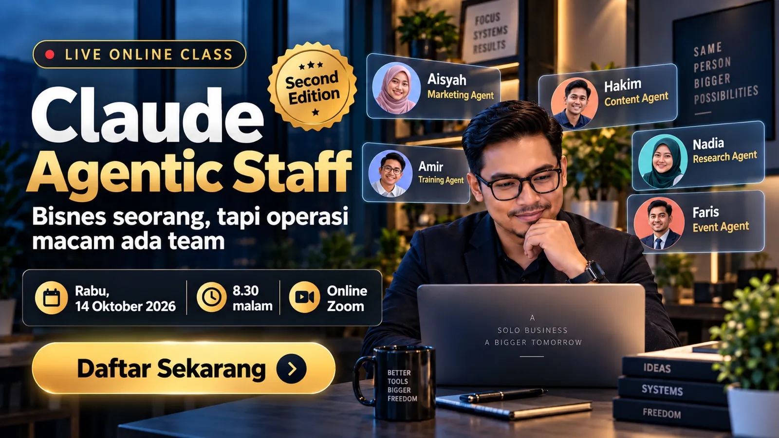 Claude Agentic Staff - Second Edition - Bina pasukan AI Staff untuk mudahkan operasi bisnes anda