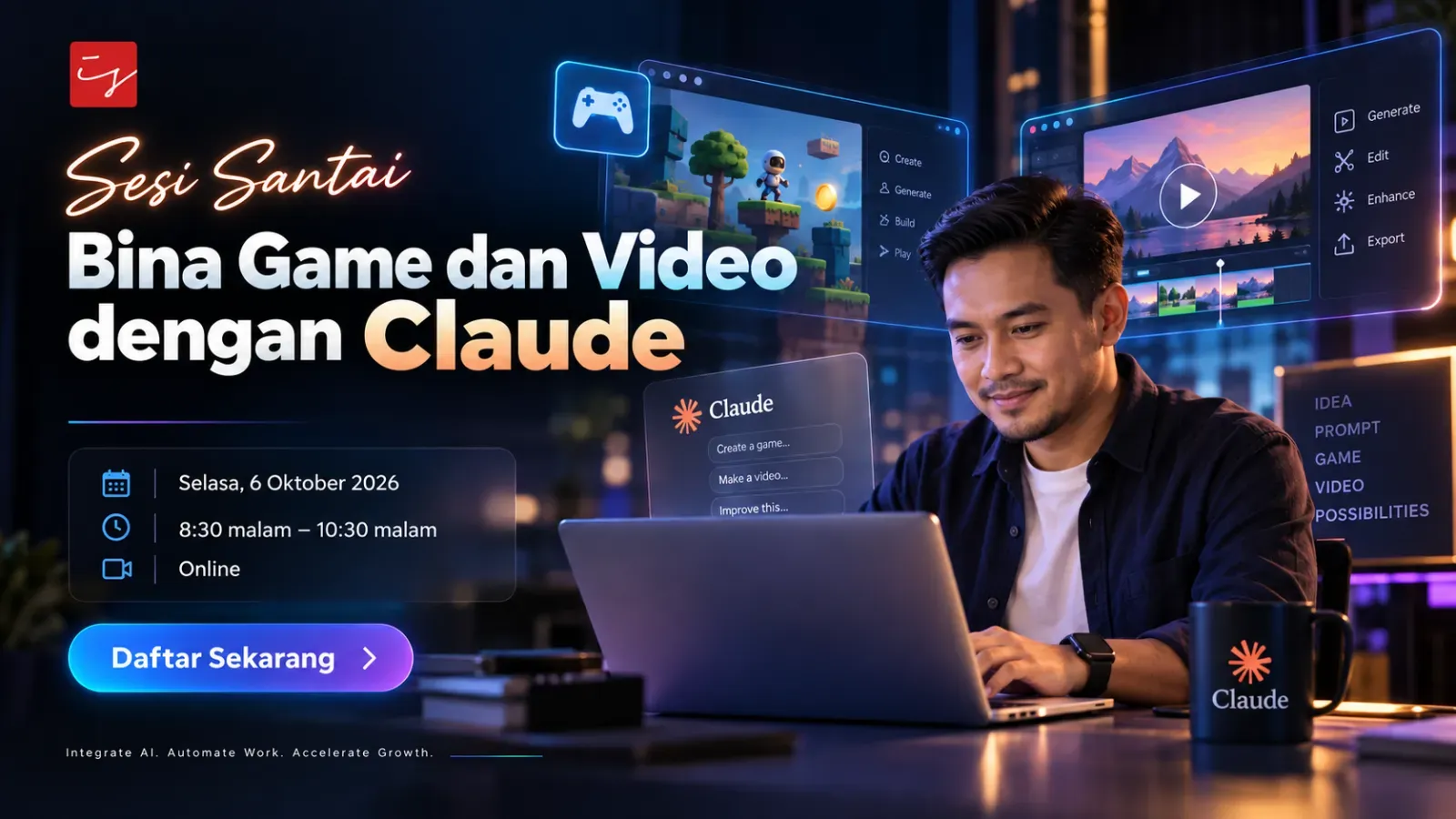 Sesi Santai: Bina Game dan Video dengan Claude