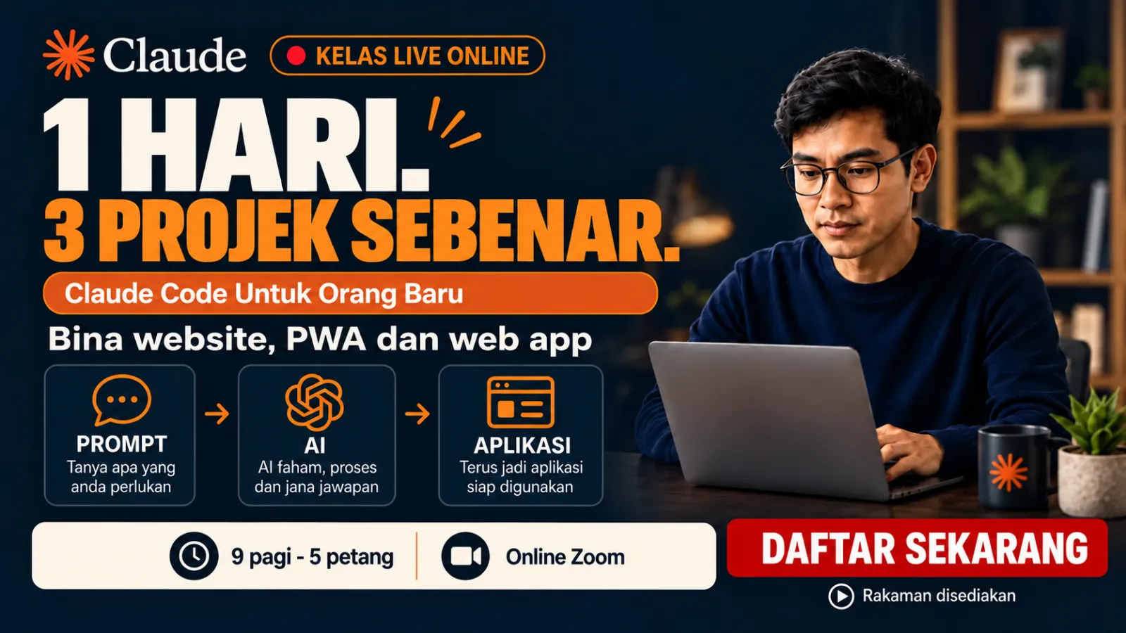 Claude Code Vibe Coding Untuk Orang Baru - Sixth Edition - Dari website sehingga aplikasi web pertama sebagai beginner!